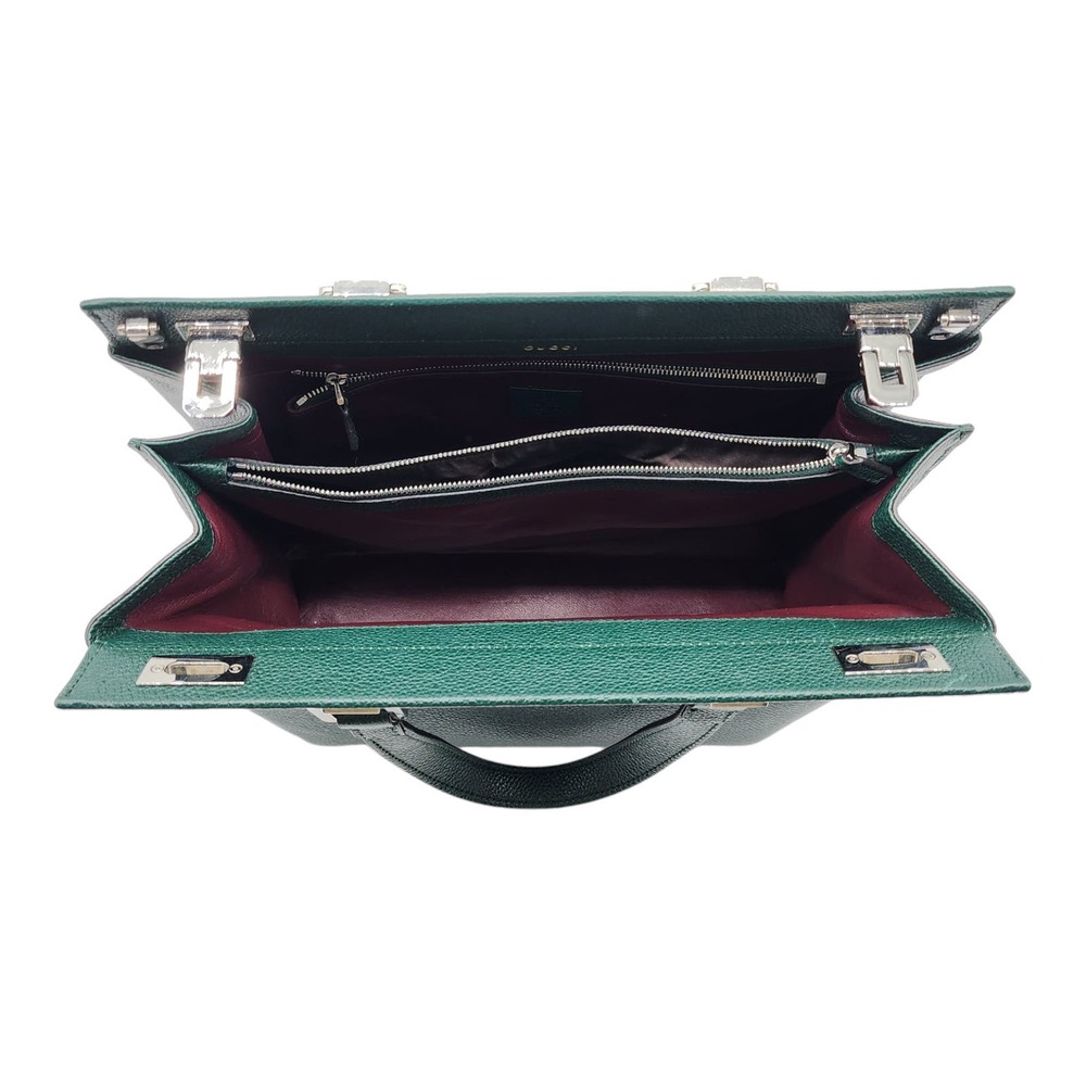 Gucci Zumi Top Handle Bag Leather Medium Green - Picture 5 of 16